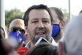 Matteo Salvini Italian politician, during his visit to the prison of Santa Maria Capua Vetere