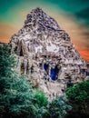 The Matterhorn against a colorful sky Royalty Free Stock Photo