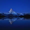 Matterhorn in the blue hour Royalty Free Stock Photo