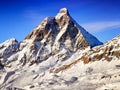 Matterhorn, Cervino, v, iew from Cervinia ski slopes Royalty Free Stock Photo