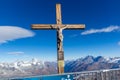 MATTERHORN GLACIER PARADISE, SWITZERLAND - OCTOBER 27, 2015: Crucifixion on Matterhorn Glacier Paradise near Matterhorn Peak, Alps Royalty Free Stock Photo