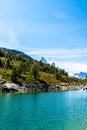 Matterhorn with Grunsee Lake in Zermatt