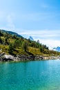 Matterhorn with Grunsee Lake in Zermatt