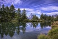 Matterhorn and his reflection, Switzerland Royalty Free Stock Photo