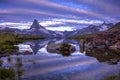 Matterhorn and his reflection, Switzerland Royalty Free Stock Photo