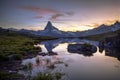 Matterhorn and his reflection, Switzerland Royalty Free Stock Photo