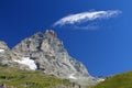 Matterhorn italian side from Breuil Cervinia Royalty Free Stock Photo