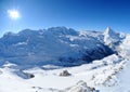 Matterhorn and Monte Rosa Royalty Free Stock Photo