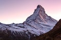 Dusk Matterhorn, Swiss Alps, Switzerland Royalty Free Stock Photo