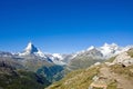 Matterhorn and Nadelhorn Royalty Free Stock Photo