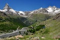 Matterhorn and Ober Gabelhorn Royalty Free Stock Photo
