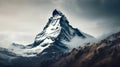 Matterhorn peak in the clouds. Switzerland, Europe. Beauty world.