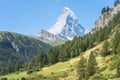 Matterhorn peak, Zermatt,  Switzerland Royalty Free Stock Photo