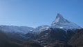 Matterhorn peak , Zermatt village , Switzerland. Royalty Free Stock Photo