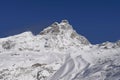 Matterhorn snowy mountain peak in Italy, Pennine alps Royalty Free Stock Photo