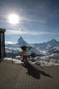 Matterhorn with sun