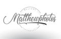 Matthew Personal Photography Logo Design with Photographer Name.