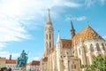 Matthias Church, or the Church of the Assumption of the Buda Castle, in Budapest, Hungary. Amazing Gothic Cathedral in the Royalty Free Stock Photo