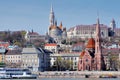 Matthias Church and Danube river, Budapest Royalty Free Stock Photo