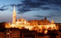 Matthias Church and Fisherman's Bastion over the Danube river at Royalty Free Stock Photo