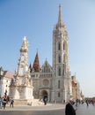 Matthias Church and Holy Trinity Column in Budapest, Hungary