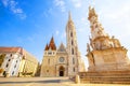 Matthias Church and Holy Trinity Column in Budapest Royalty Free Stock Photo