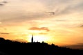 Matthias church tower sunset Budapest Royalty Free Stock Photo