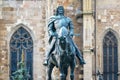 The Matthias Corvinus Monument by Janos Fadrusz in Cluj-Napoca, Romania Royalty Free Stock Photo