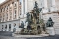 Matthias Fountain is a monumental fountain group in the western forecourt of Buda Castle, Budapest. It is sometimes