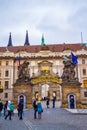 Matthias Gate at Hradcany Square Prague city Czech Republic Royalty Free Stock Photo