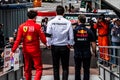 Mattia Binotto (Ferrari), Toto Wolff (Mercedes), Christian Horner (Red Bull), Monaco 2019 Royalty Free Stock Photo