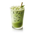 Mattia Green Tea Latte cold drink Royalty Free Stock Photo