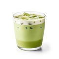 Mattia Green Tea Latte cold drink Royalty Free Stock Photo