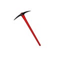 Mattock in black design with red handle