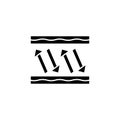 Mattress, arrow, layers icon. Simple convenience for sleeping icons for ui and ux, website or mobile application