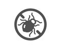 Mattress bed bugs icon. Hypoallergenic sign. Vector