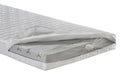 Mattress composition.Orthopedic mattress in section on white background.