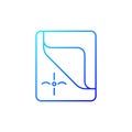 Mattress cover gradient linear vector icon