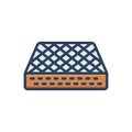 Color illustration icon for Mattress, quilt and duvet