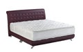 Mattress maroon color spring bed isolated