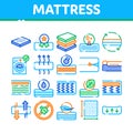 Mattress Orthopedic Collection Icons Set Vector Royalty Free Stock Photo