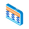 Mattress Springs Foam isometric icon vector illustration