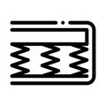 Mattress Springs Foam Icon Outline Illustration