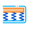 Mattress Springs Foam Icon Outline Illustration