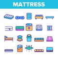 Mattress Types And Material Vector Linear Icons Set Royalty Free Stock Photo