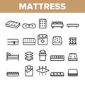 Mattress Types And Material Vector Linear Icons Set Royalty Free Stock Photo