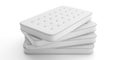 Mattresses stack isolated on white background. 3d illustration Royalty Free Stock Photo