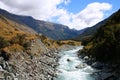 Matukituki River in Mount Aspiring National Park Royalty Free Stock Photo