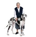 Mature Adult and great dane