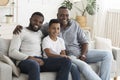 Mature African American Man Posing At Home With Son And Grandson Royalty Free Stock Photo
